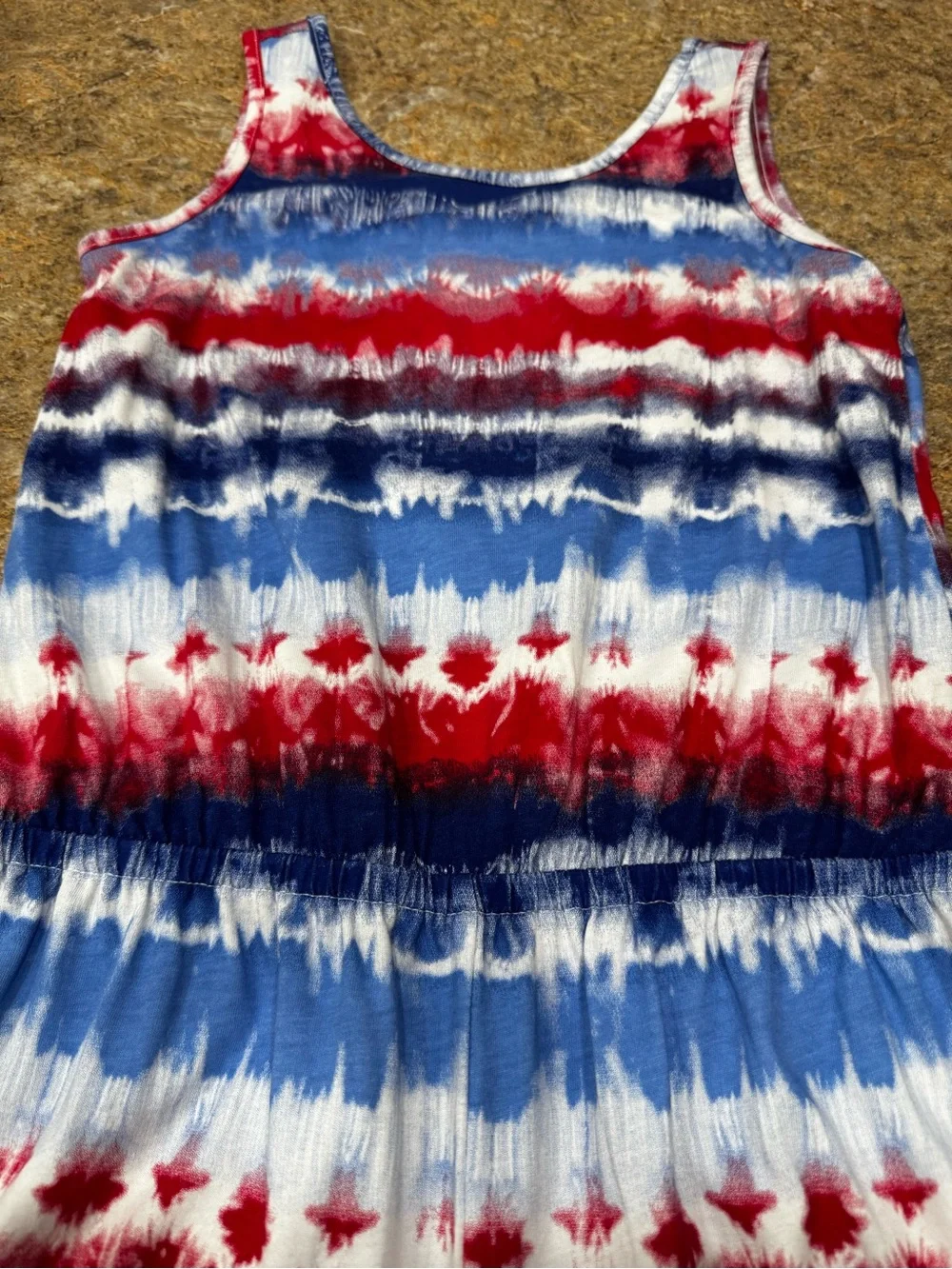 The Children’s Place Patriotic Tie-Dye Romper – Girls Size 10/12